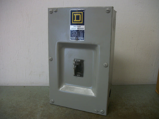 SQUARE D FA100S ENCL CIRCUIT BREAKER FAL32050 50AMP 240VOLT 3POLE REFURB