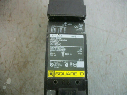 SQUARE D I-LINE FH CIRCUIT BREAKER FH16020C 20AMP 600VOLT 1POLE GREEN