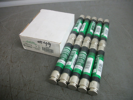 LITTELFUSE BOX OF 10 POWR-GARD FUSES LLSRK6-1/4 6-1/4AMP 600VOLT NIB