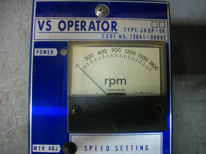 YASKAWA VS SPEED DRIVE OPERATOR JVOP-08 CODE NO. 73041-00082 0-1800RPM