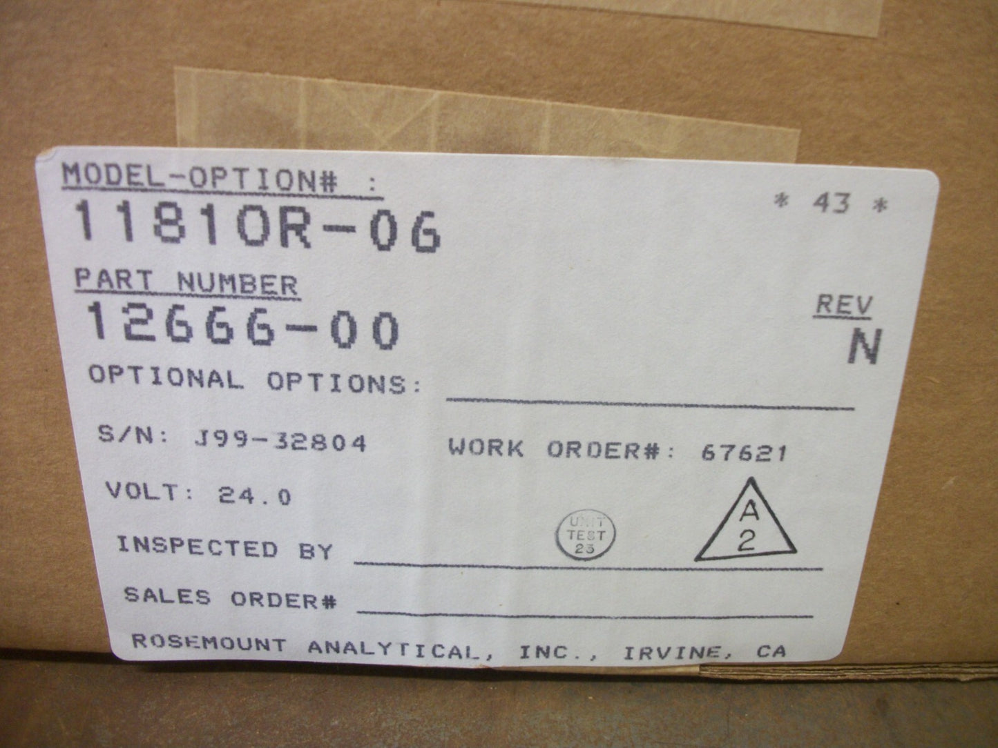 UNILOC ROSEMOUNT COMBINATION pH/ORP TWO-WIRE DIGITAL TRANSMITTER 1181OR-06 NIB