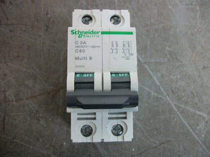 SQUARE D MERLIN GERIN MULTI 9 MINI CIRCUIT BREAKER MG24444 3AMP 480VOLT 2POLE