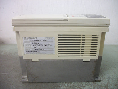 MITSUBISHI FREQROL-A024 0.75KW INVERTER DRIVE FR-A024-0.75KP 230VOLT 5AMP