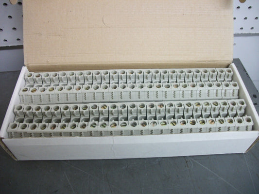 TELEMECANIQUE BOX OF 50 16mm2 SCREW CLAMP TERMINAL BLOCKS AB1VVN1635U NIB