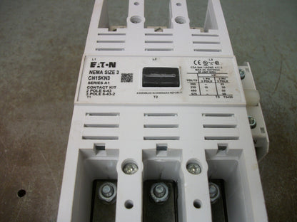 CUTLER-HAMMER SIZE 3 MOTOR STARTER CN15KN3 90AMP 120VCOIL 3PH 600V 50HP