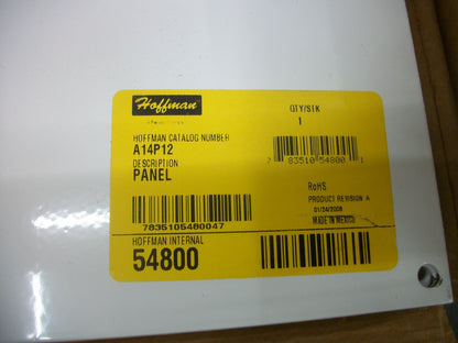 HOFFMAN BOX OF 4 14 X 12 ENCLOSURE PANEL BACKPLATES A14P12 NIB