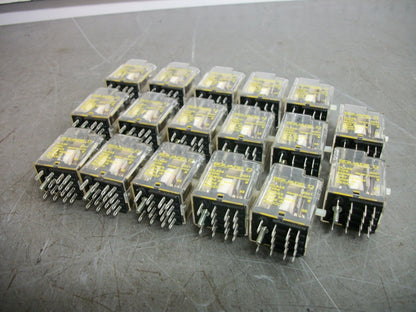 SQUARE D LOT OF 17 4PDT MINI GP RELAYS 8501RS4M1P14V20 120VCOIL 3AMP