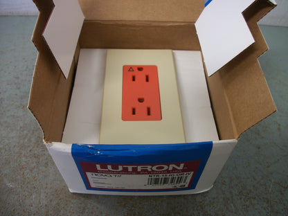 LUTRON NOVA T IVORY ORANGE RECEPTACLE NTR-15-IG-OR-IV 15AMP 125VOLT NIB