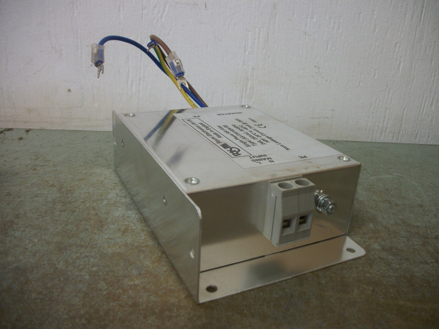 RASMI ELECTRONICS SINGLE PHASE RFI FILTER AX-FIM1024-RE 24AMP 250VOLT