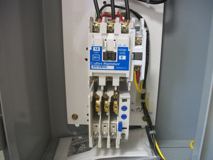 CUTLER-HAMMER STARTER COMBO SIZE 0 TYPE 1 AN16BN0 120VCOIL 30AMP FUSIBLE NOB