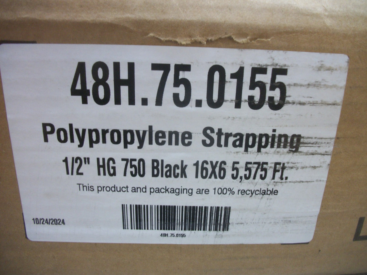 PAC STRAPPING PRODUCTS 5575 FT. POLYPROPYLENE STRAPPING 48H.75.0155 NIB