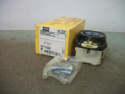 HUBBELL TWIST-LOCK RECEPTACLE HBL2620 30AMP 250VOLT 2P 3W GRND NIB