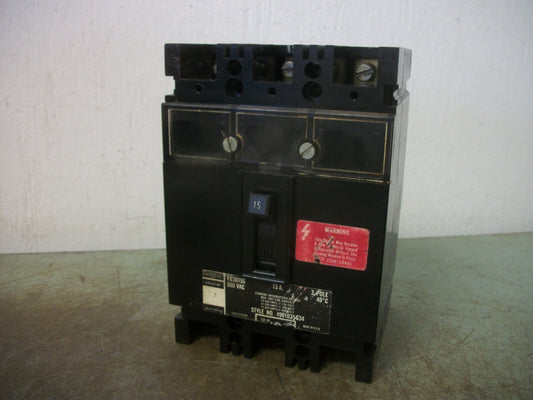 WESTINGHOUSE FB CIRCUIT BREAKER FB3015S 15AMP 600VOLT 3POLE