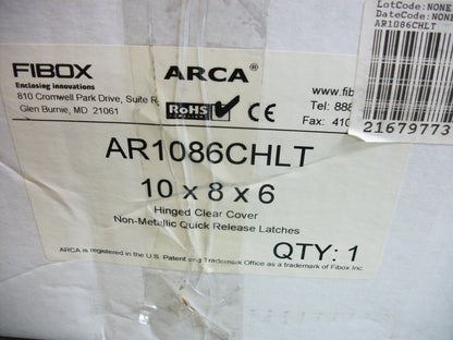 FIBOX ARCA NON-METALLIC 10X8X6 ENCLOSURE AR1086CHLT NIB