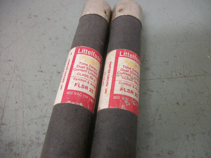LITTELFUSE LOT OF 2 SLO-BLO FUSES FLSR25 25AMP 600VOLT