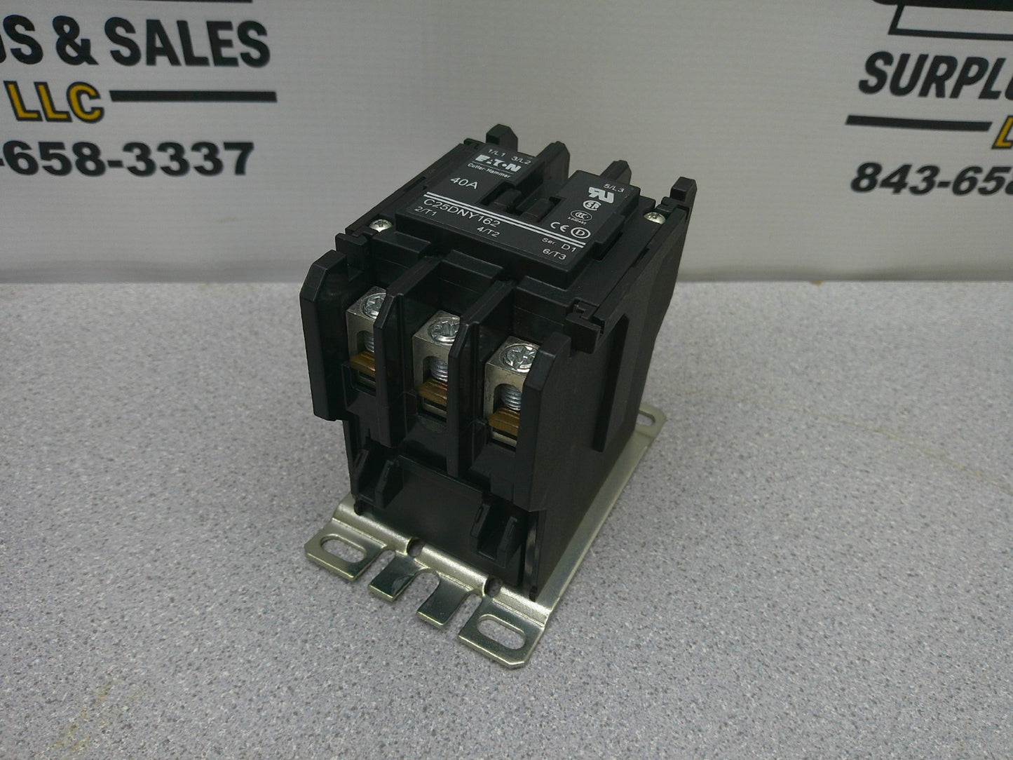 CUTLER-HAMMER CONTACTOR C25DNY162 40AMP 24VCOIL 3PH 600V 20HP