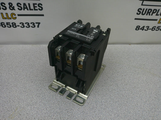CUTLER-HAMMER CONTACTOR C25DNY162 40AMP 24VCOIL 3PH 600V 20HP