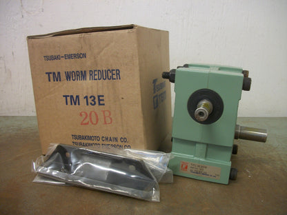 TSUBAKI EMERSON 20:1 RATIO TM WORM REDUCER TM13E20B NIB