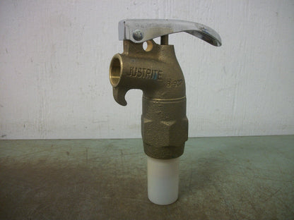 JUSTRITE BRASS SAFETY DRUM PETROLEUM GAS FAUCET SPIGOT 8-902 NOB