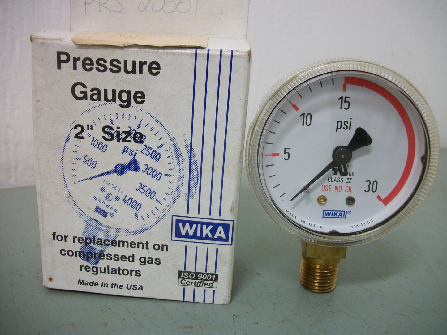 WIKA 2" PNEUMATIC PRESSURE GAUGE 8611017 1/4" NPT 0-30PSI NIB