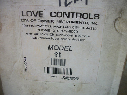 LOVE CONTROLS SELF TUNE PLUS TEMPERATURE CONTROLLER 16111 NIB
