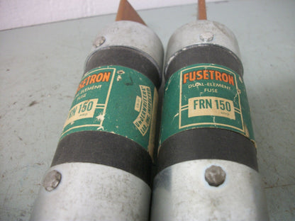 BUSSMANN LOT OF 2 FUSETRON FUSES FRN150 150AMP 250VOLT