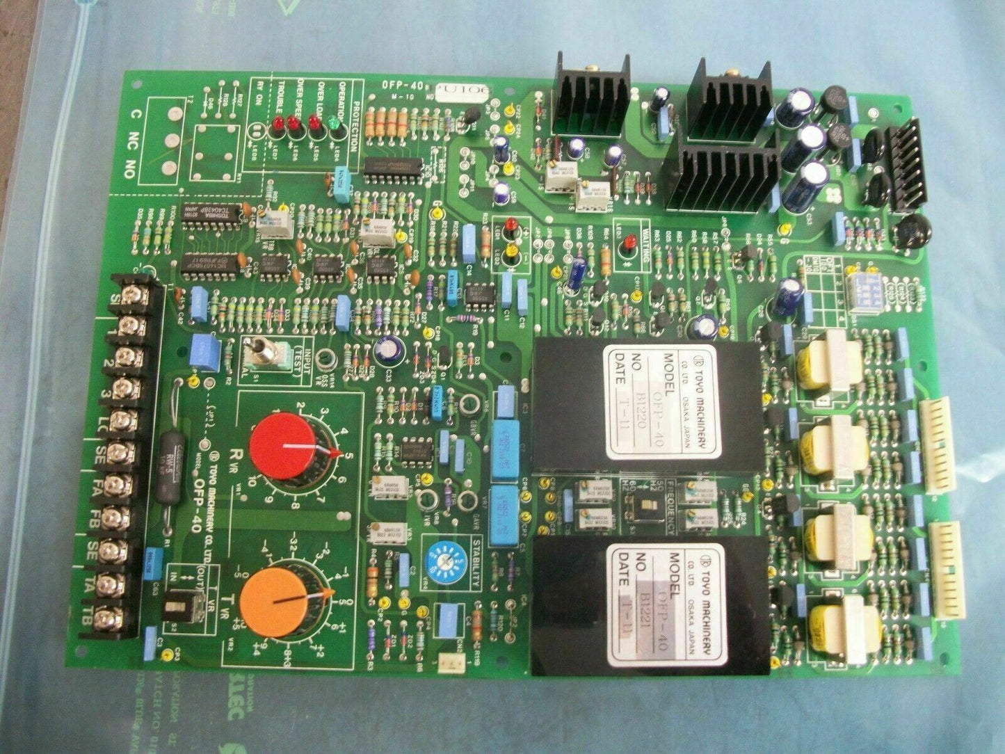 TOYO MACHINERY MOTOR SPEED CONTROLLER BOARD OFP-40 NEW