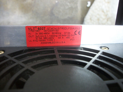 DANFOSS VLT 6000 VLT 6027 25HP HVAC AC DRIVE GT4CN1STR0DLF00A00C0 460VOLT 34AMP