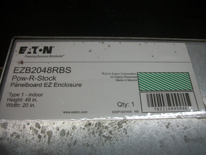 CUTLER-HAMMER POW-R-STOCK 48" PANELBOARD BOX EZ ENCLOSURE EZB2048RBS NOB