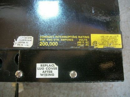 SQUARE D IKL CIRCUIT BREAKER IKL34150 IKL341501021 150AMP 480VOLT 3POLE W/SHUNT
