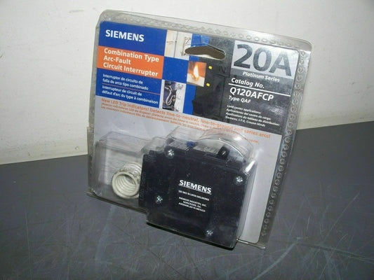 SIEMENS AFCI QAF CIRCUIT BREAKER Q120AFCP 20AMP 120VOLT 1POLE *NEW*