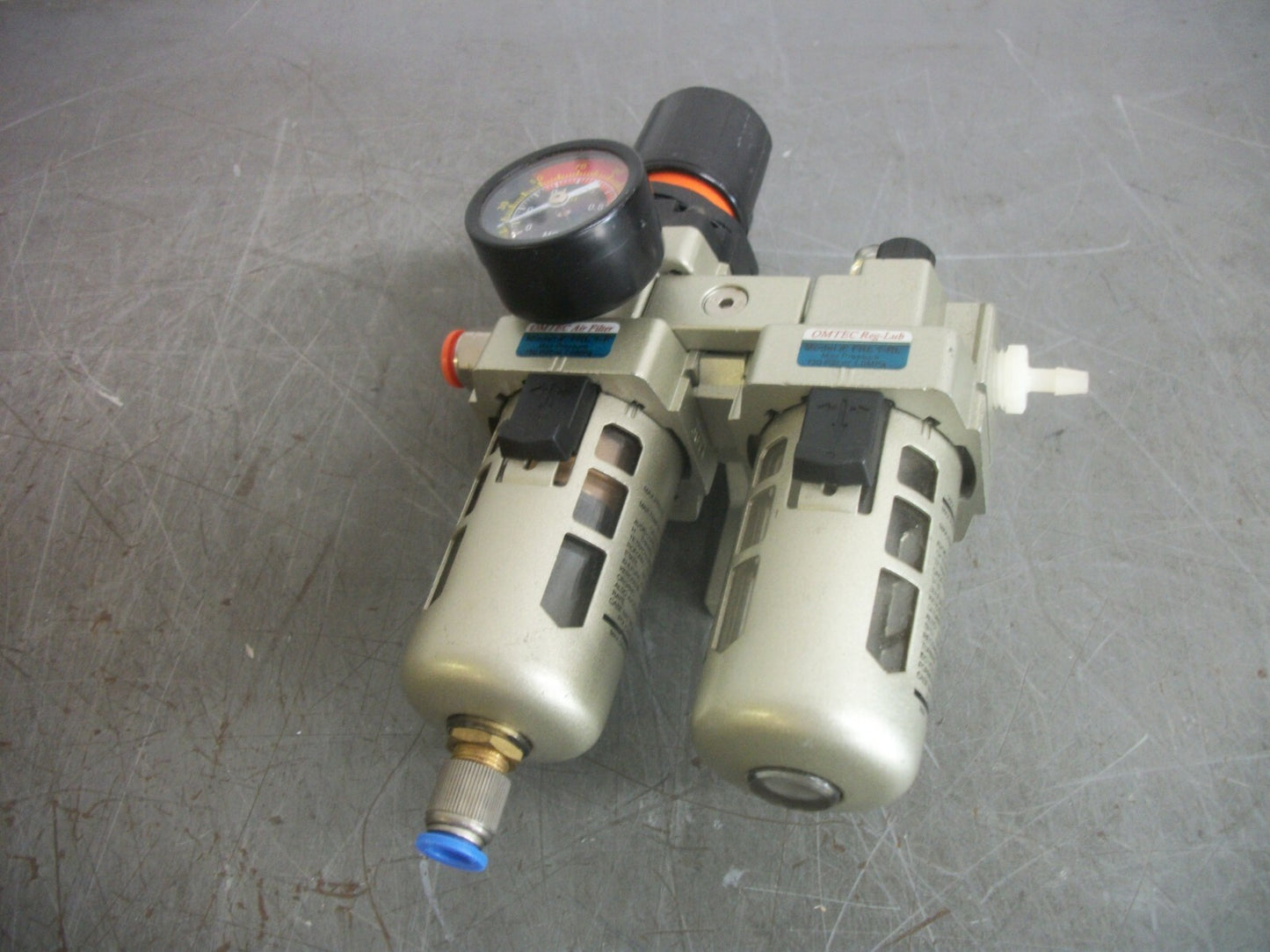 OMTEC 1/4" NPT PNEUMATIC FILTER/LUBRICATOR/REGULATOR FRL-1-F FRL-1-RL NOB