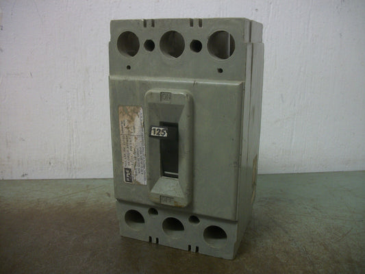 FEDERAL PACIFIC HEJ CIRCUIT BREAKER HEJ233125 125AMP 240VOLT 3POLE CHIPPED