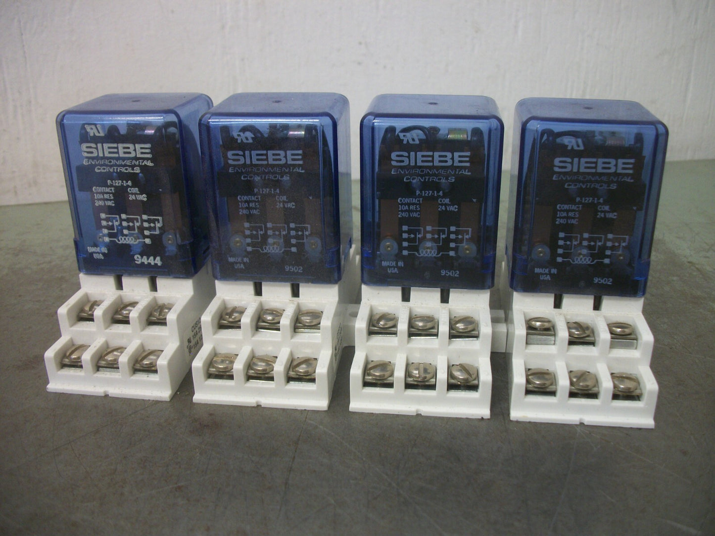 SIEBE ENVIRONMENTAL CONTROLS LOT OF 6 3PDT RELAYS P-127-1-4 24VCOIL 10AMP 240VAC