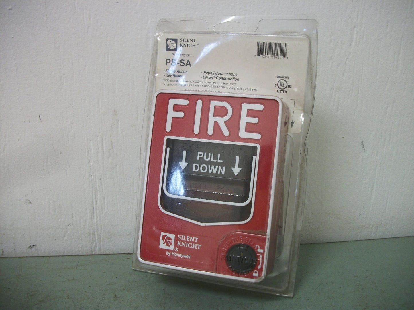 HONEYWELL SILENT KNIGHT FIRE PULL DOWN STATION PS-SA NEW