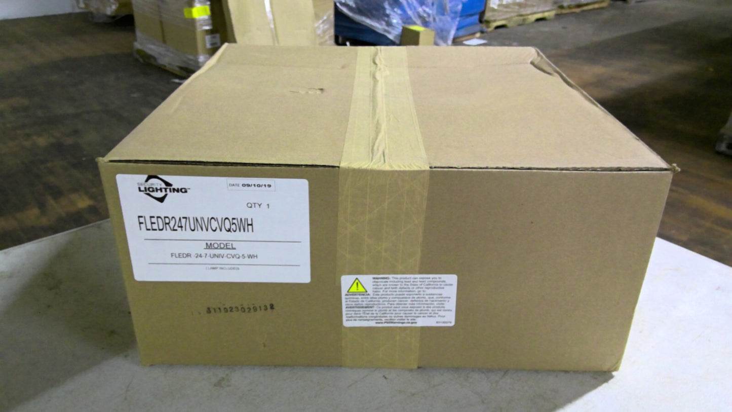 SECURITY LIGHTING FUEL LED WHITE RECESSED CANOPY LIGHT FLEDR247UNVCVQ5WH NIB