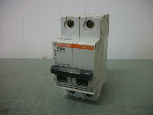 MERLIN GERIN MULTI9 C60 MOTOR CIRCUIT BREAKER MG24524 16AMP 480VOLT 2POLE