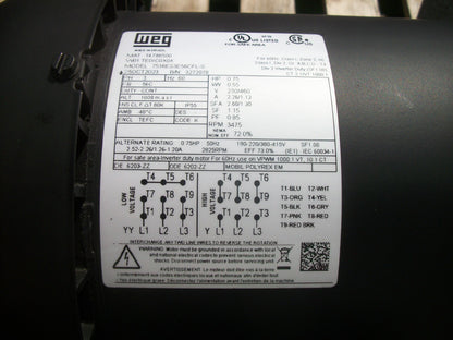 HOWDEN 3/4HP RADIAL BLADE BLOWER AF-9-R10527-4 3600RPM NOB