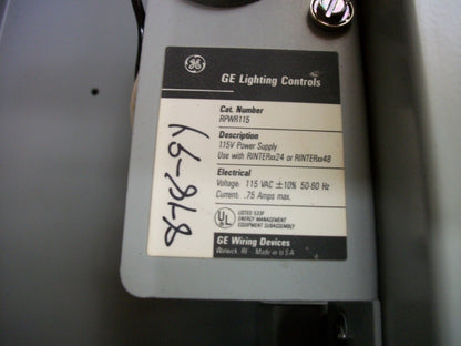 GE 48-RELAY SOFTWIRED CONTACTOR LIGHTING CONTROL PANEL CABINET RINTER4848SC