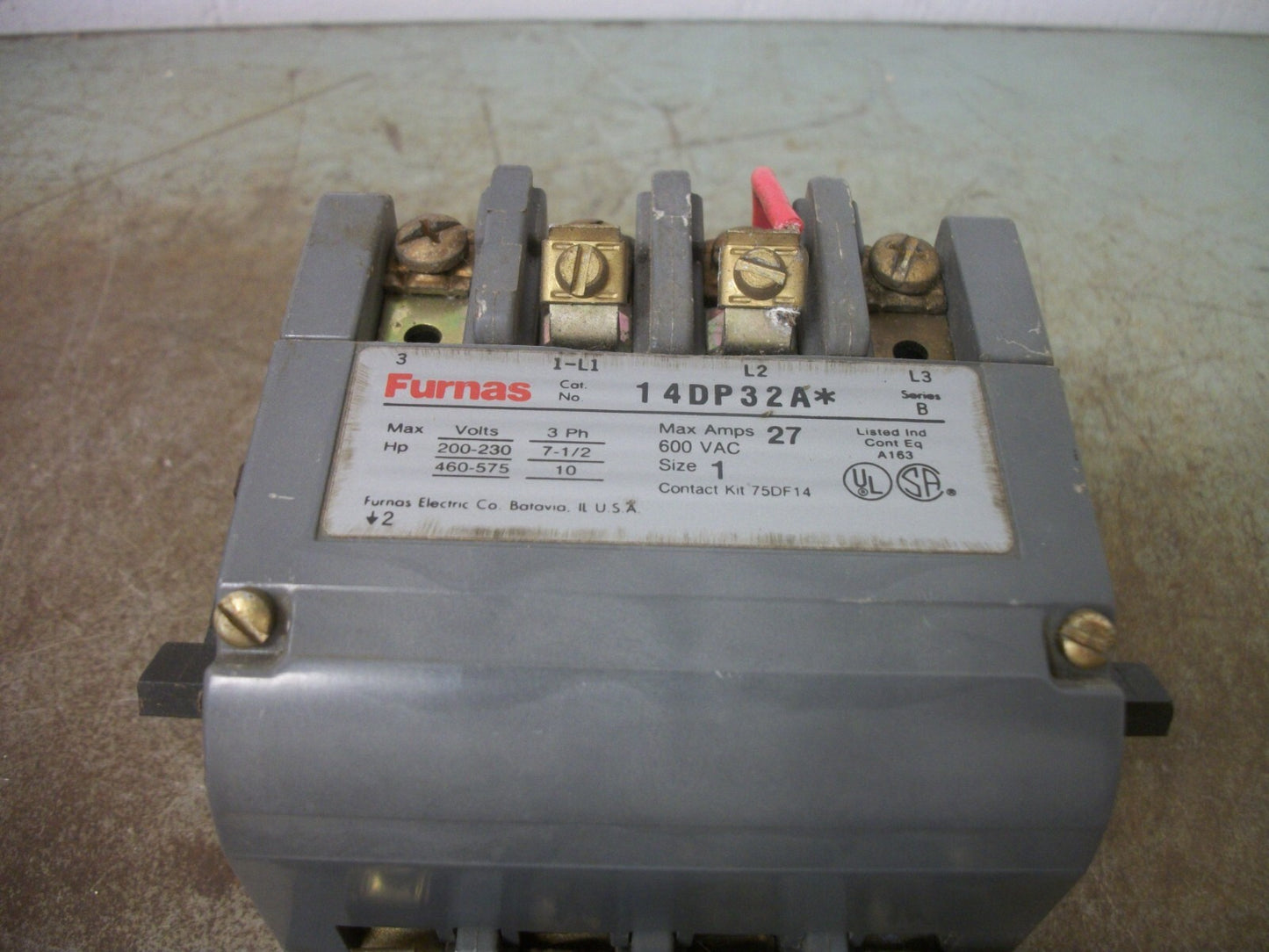 FURNAS SIZE 1 MOTOR STARTER 14DP32A* 27AMP 110-120/220-240VCOIL 3PH 600V 10HP