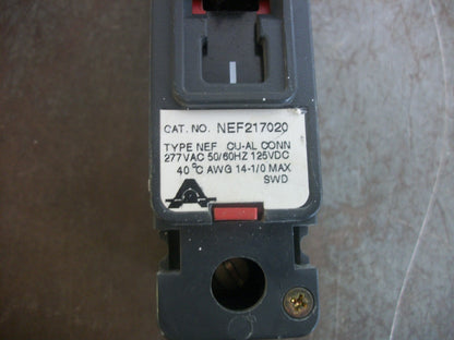 AMERICAN NEF CIRCUIT BREAKER NEF217020 20AMP 277VOLT 1POLE