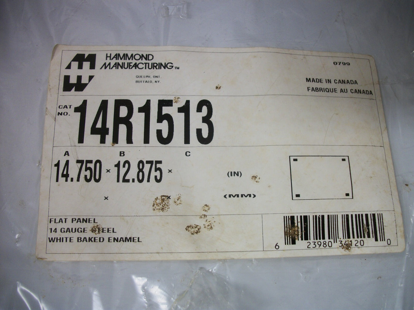 HAMMOND NON-METALLIC 16 X 14 X 8 ENCLOSURE TYPE 1,2,3,4,4X,12,13 PJ-16148 NEW
