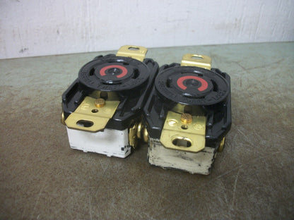 HUBBELL LOT OF 2 TWIST-LOCK RECEPTACLES HBL2730 30AMP 480VOLT 3PH 3P 4W