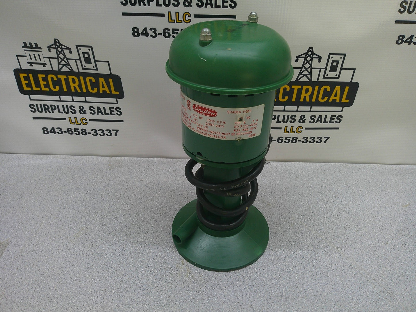 TEEL 1/70HP RECIRCULATING PUMP 1P632B DAYTON 9M669B AC MOTOR 230VOLT 3000RPM