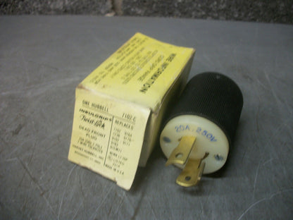 HUBBELL INSULGRIP TWIST-LOCK DEAD FRONT PLUG HBL7102-C 20AMP 250VOLT 2P 2W NIB