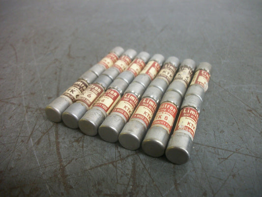 BUSSMANN LOT OF 14 LIMITRON FUSES KTK6 6AMP 600VOLT NOB