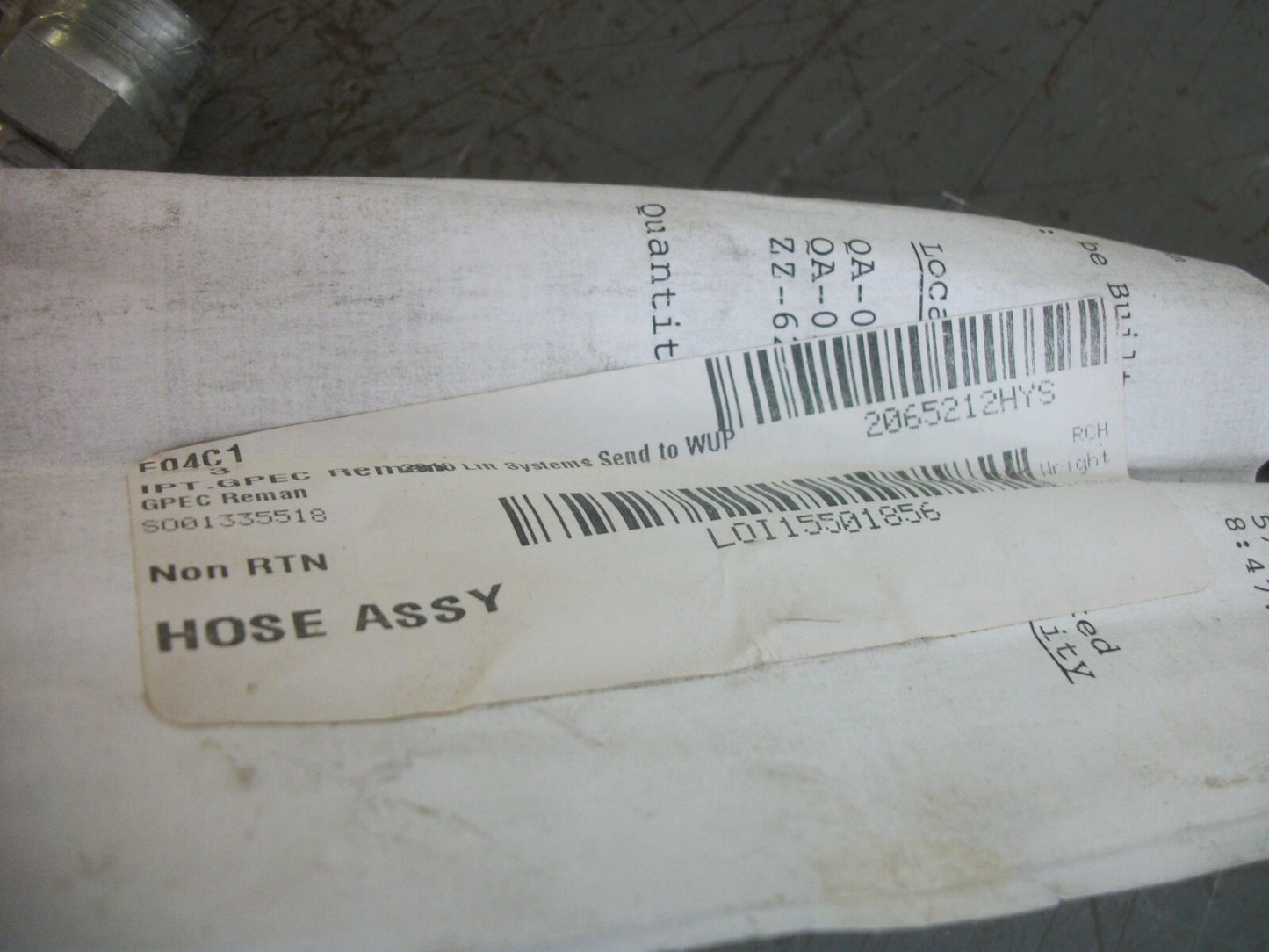 HYSTER HYDRAULIC HOSE ASSEMBLY 2065212 NEW