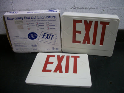 ELITE LED BATTERY BACKUP REMOTE CAPABLE EMERGENCY EXIT SIGN ELX-629-R-W NIB