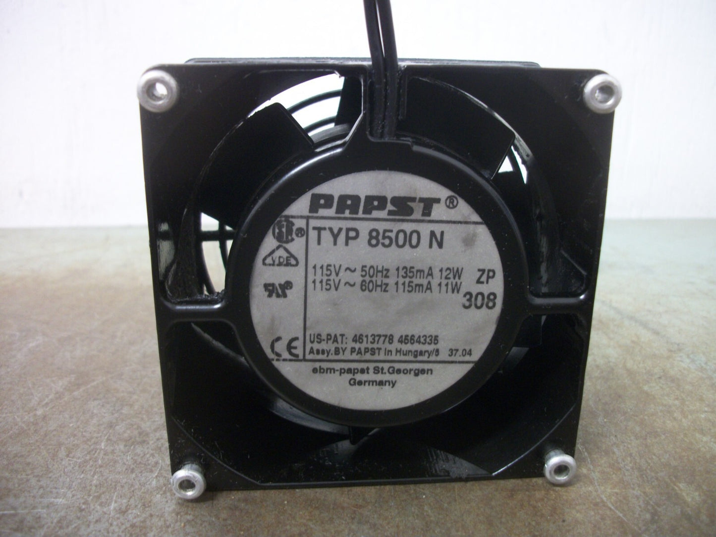 PAPST TYP 8500 N AXIAL FILTER FAN PF 1000 11020152050 115VOLT 115mA 11W