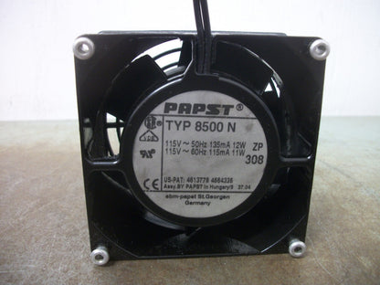 PAPST TYP 8500 N AXIAL FILTER FAN PF 1000 11020152050 115VOLT 115mA 11W